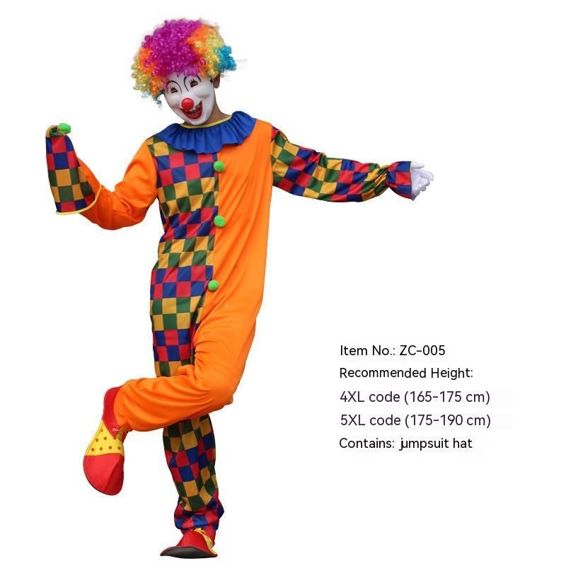 Halloween Adult And Children Clown Costume Stage Suit