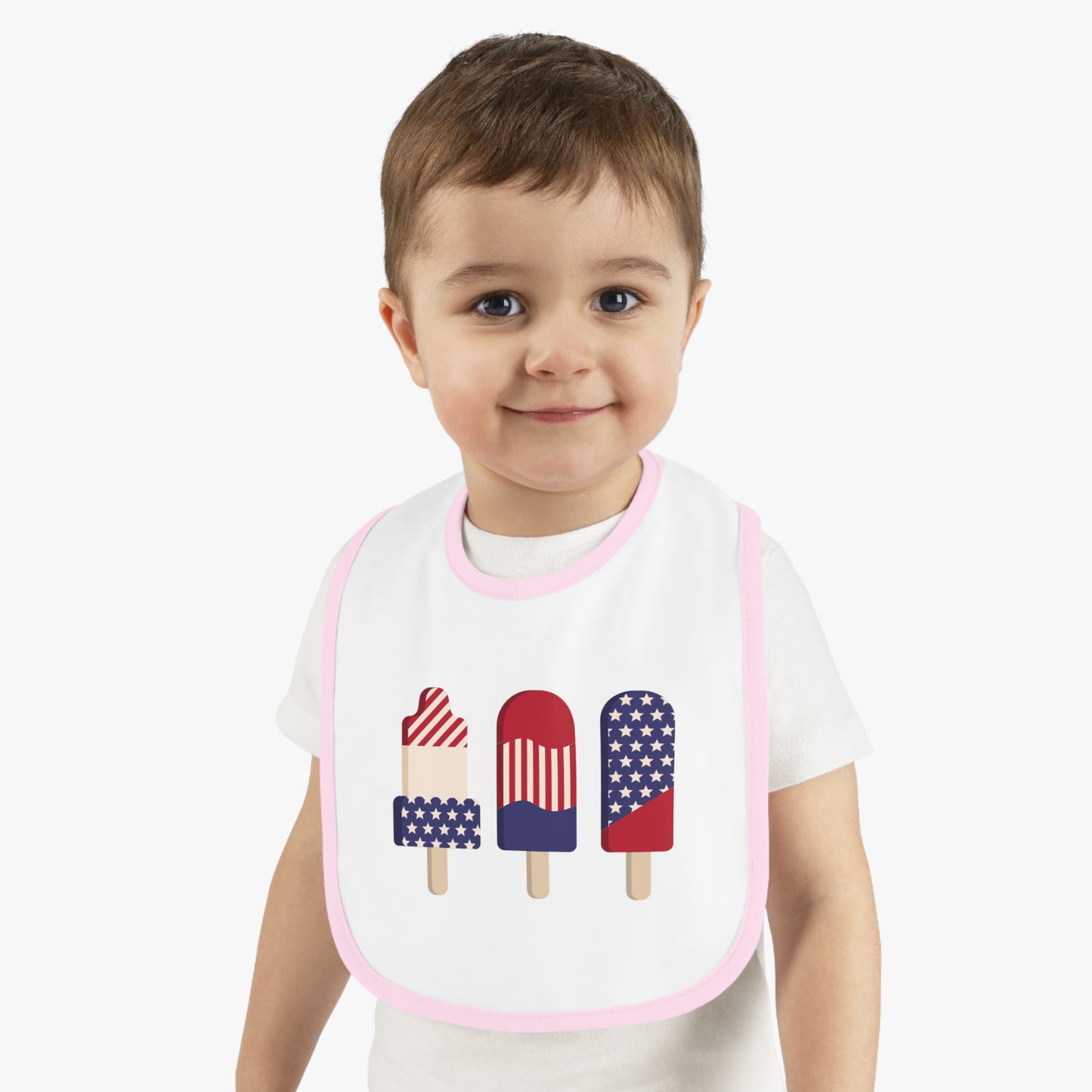Baby Contrast Trim Jersey Bib