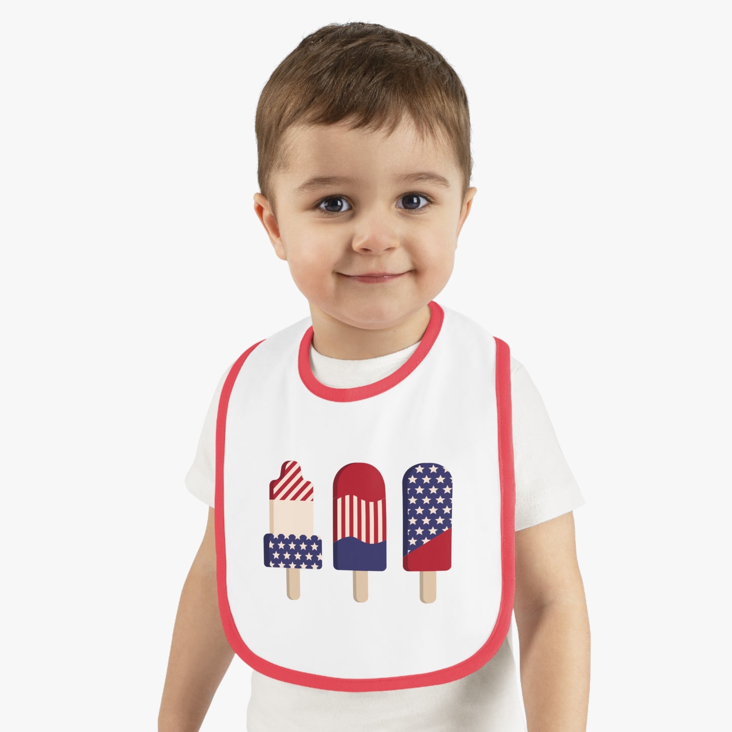 Baby Contrast Trim Jersey Bib