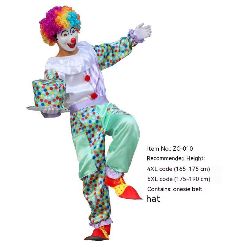 Halloween Adult And Children Clown Costume Stage Suit