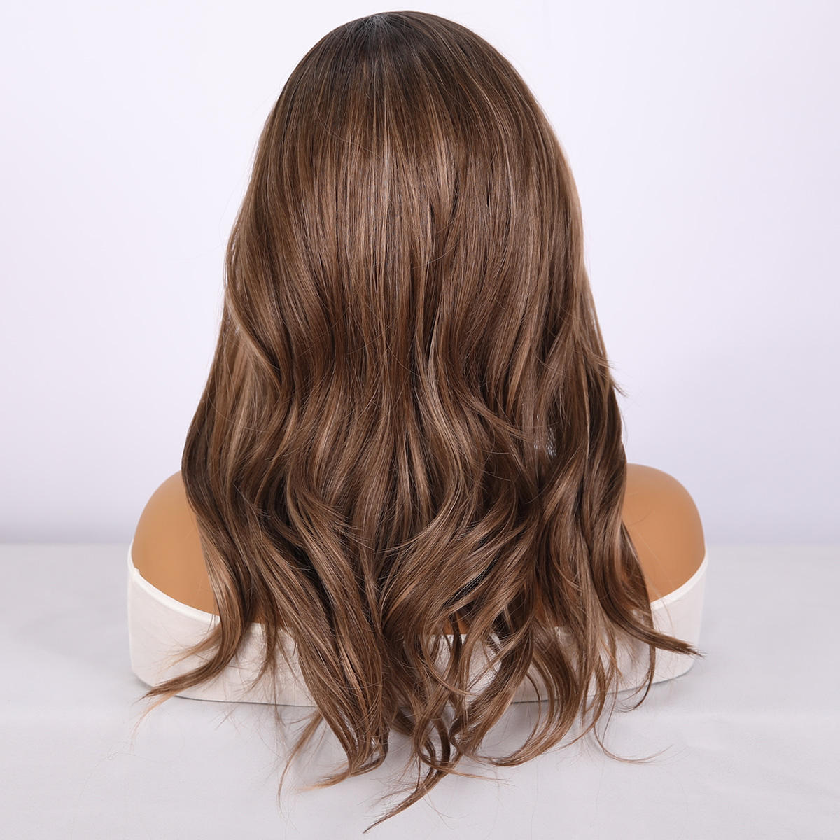 2025 Best-selling Fashion Fake Synthetic Lace Front Brown Gradient Curly Wig Long Braided Wig