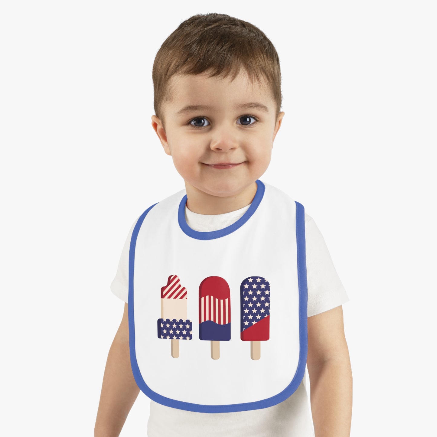 Baby Contrast Trim Jersey Bib