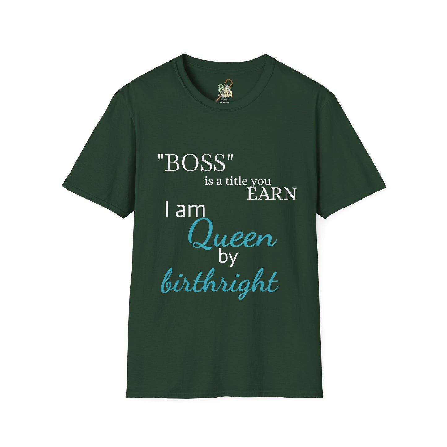 Queen by Birthright Unisex Softstyle T-Shirt - Empowerment & Inspiration