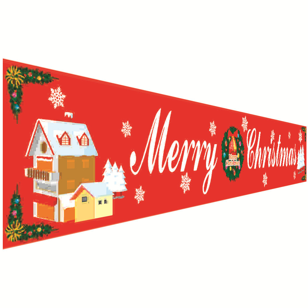 Christmas decorations Christmas couplets curtains Christmas banners pull flags Christmas curtains hanging flags window pendants