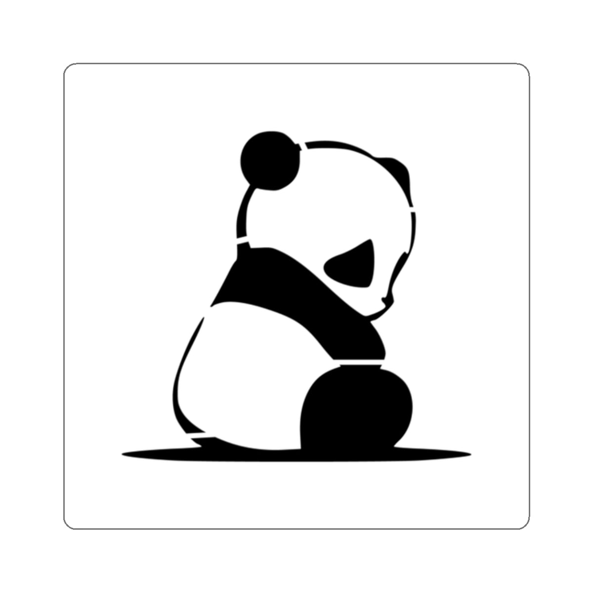 Shy Panda Sticker