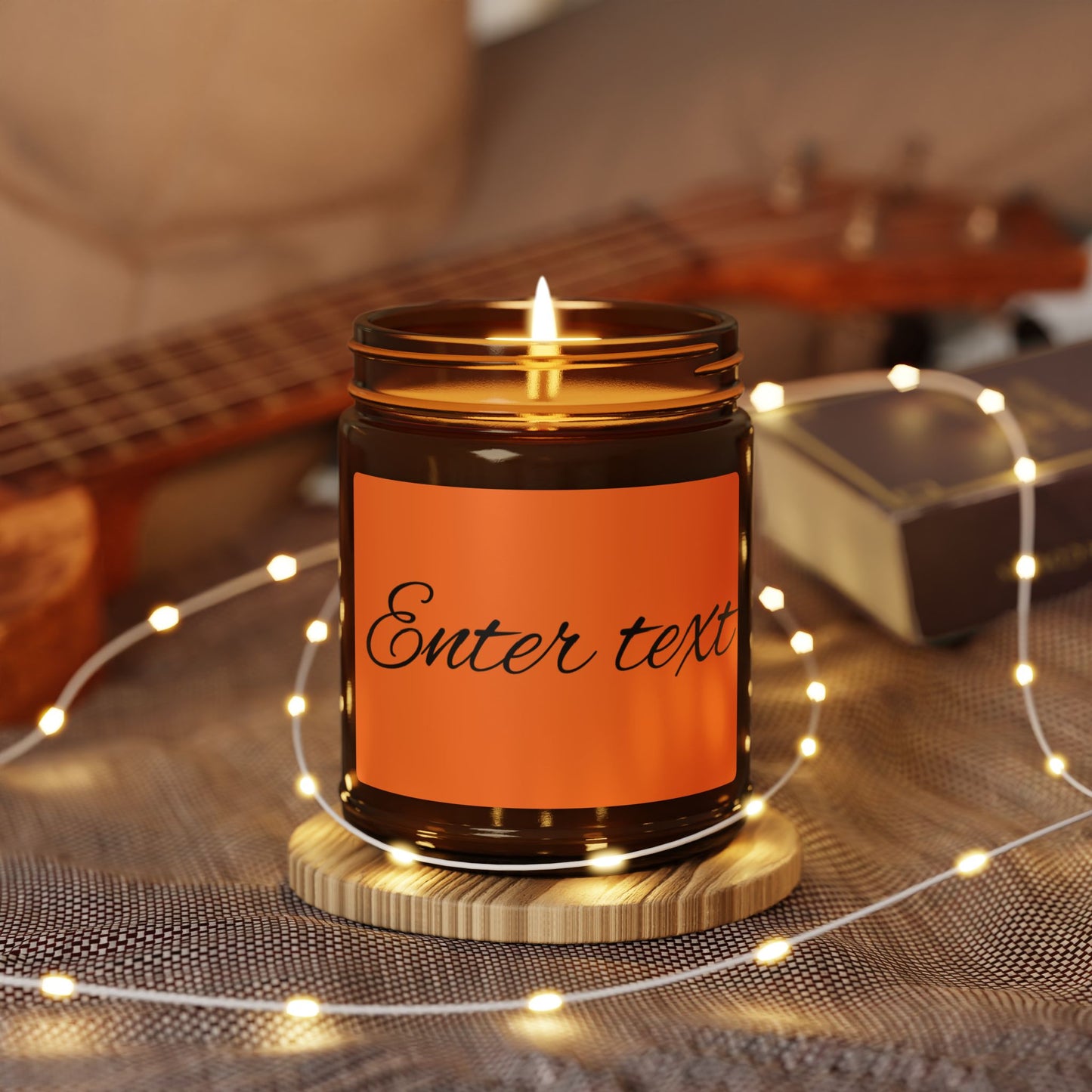 Scented Soy Candle (Multi-Size, Amber Jar)