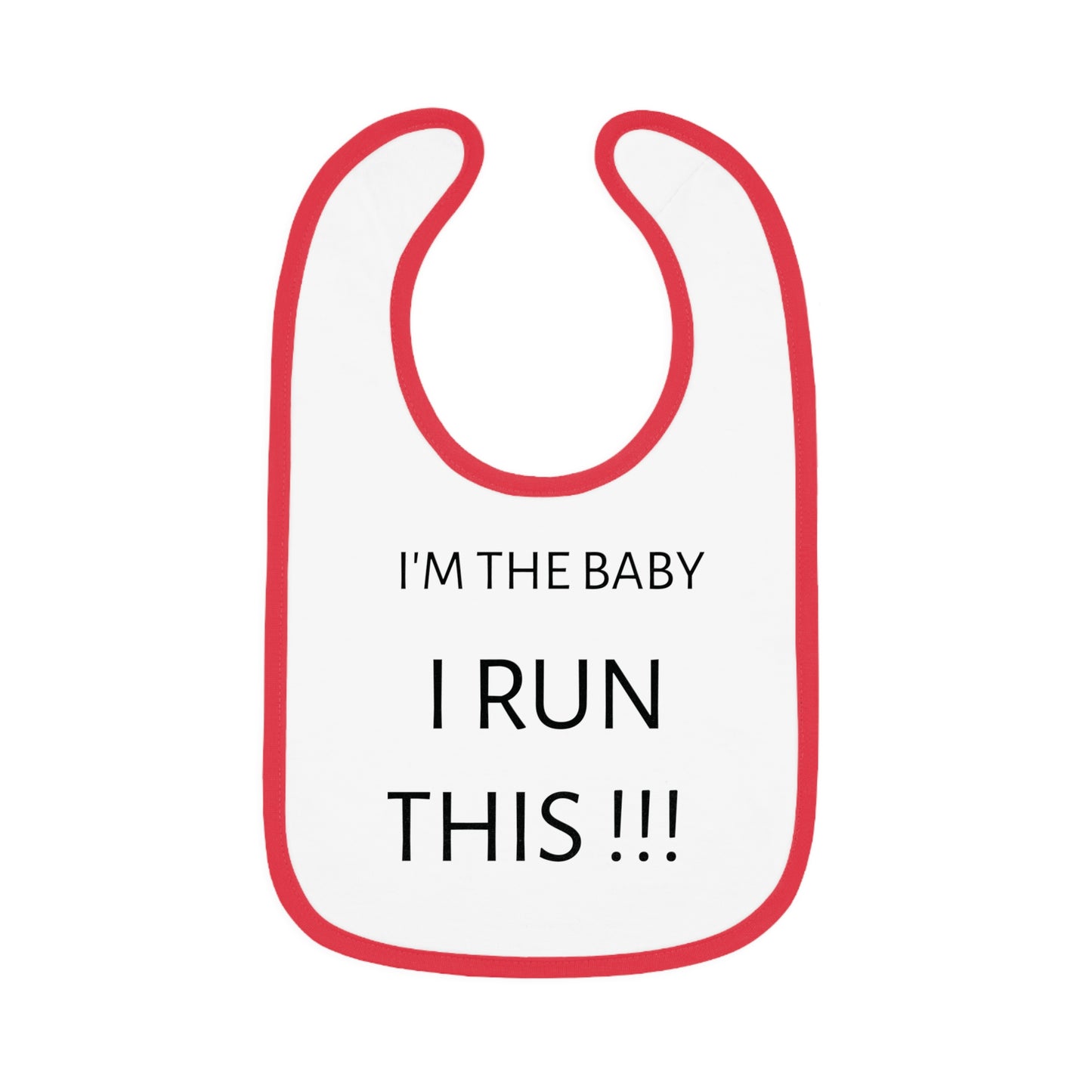 Baby Contrast Trim Jersey Bib