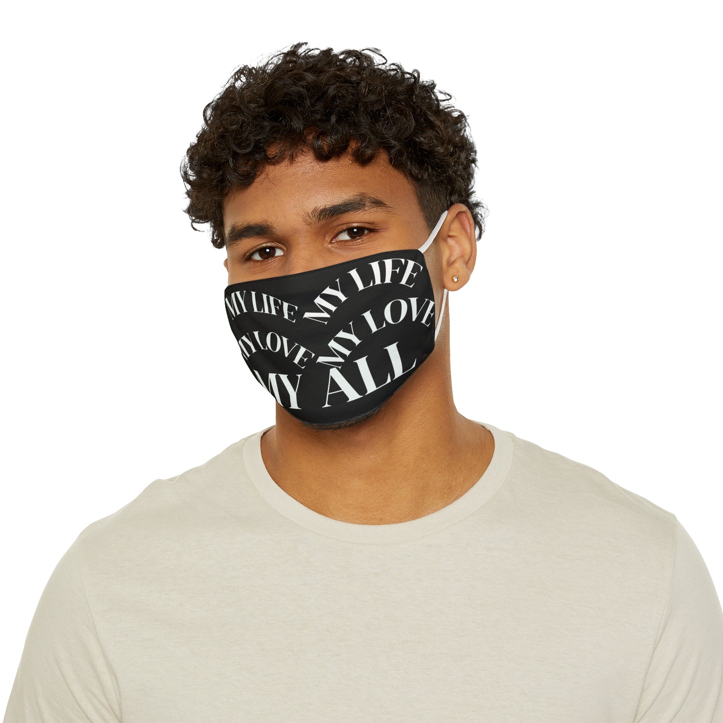 Love-Themed Snug-Fit Face Mask