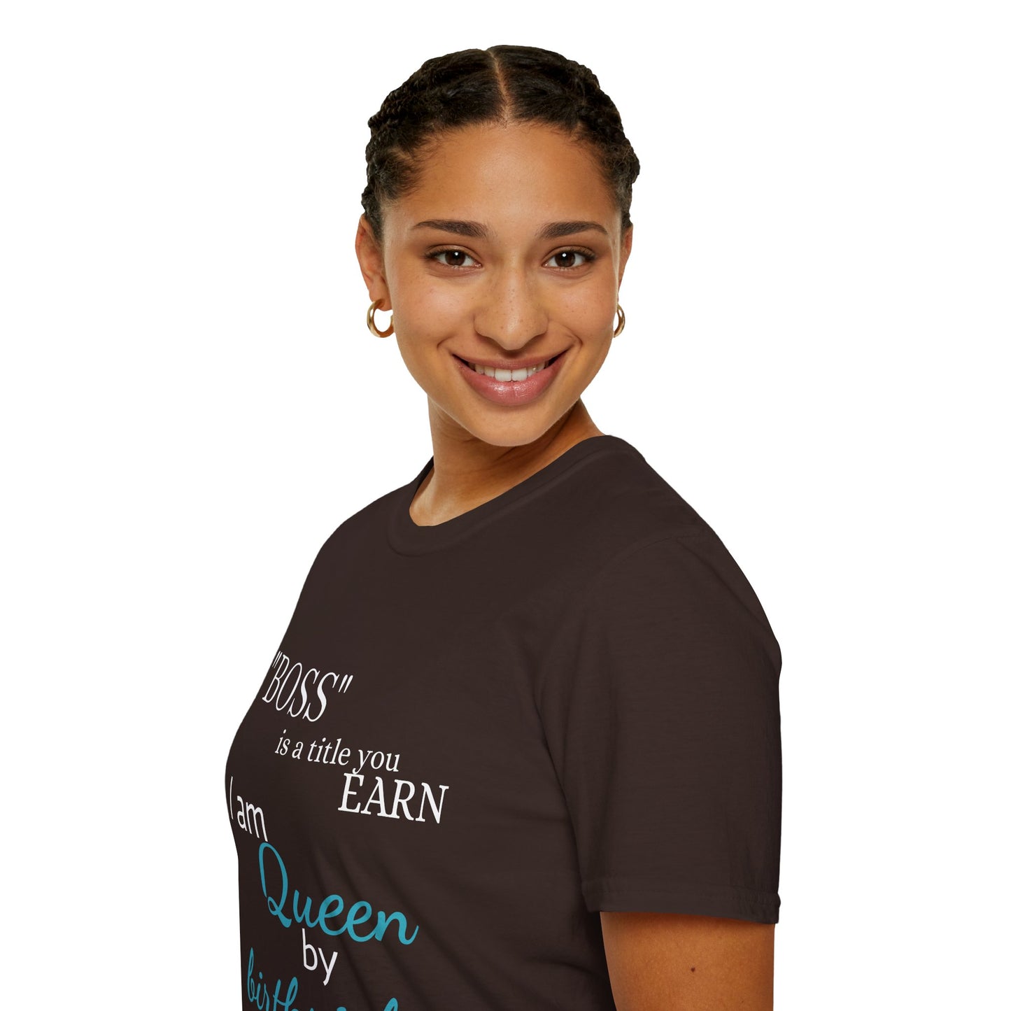Queen by Birthright Unisex Softstyle T-Shirt - Empowerment & Inspiration