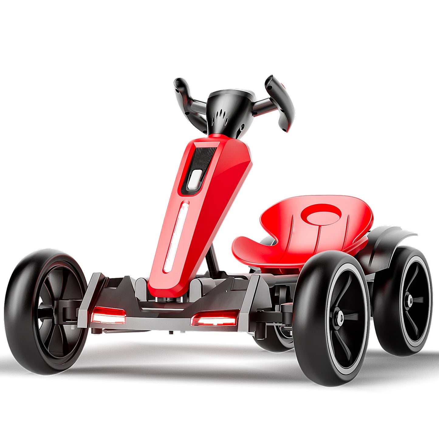 12V Electric Kids Pedal Go Kart, Folder Go Kart, Outdoor Ride On Toy With Adjustable Seat, 4 Non-Slip EVA Wheels For Boys And Girls For Age 3-8 Years Old