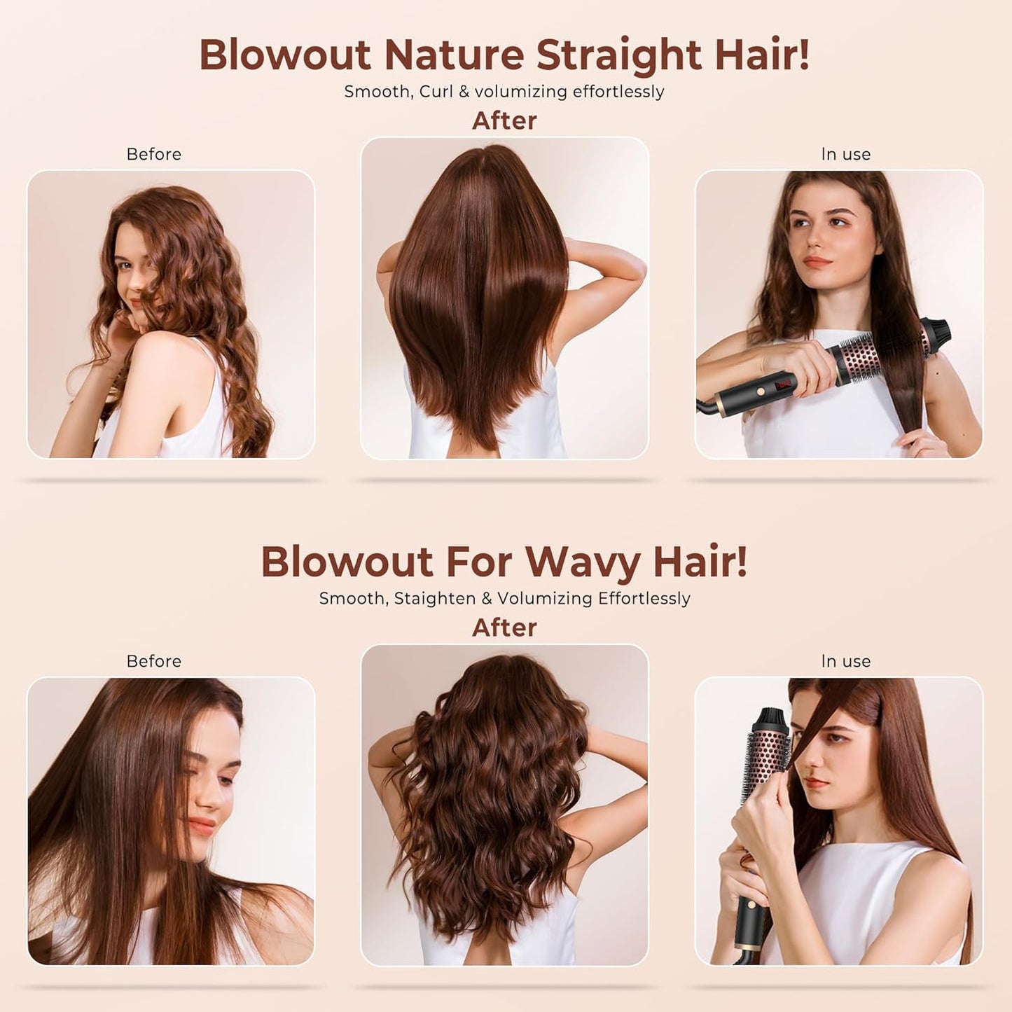 Hot-Air Brushes Thermal Brush 1.5 Inch Curling Iron Volumizing Brush