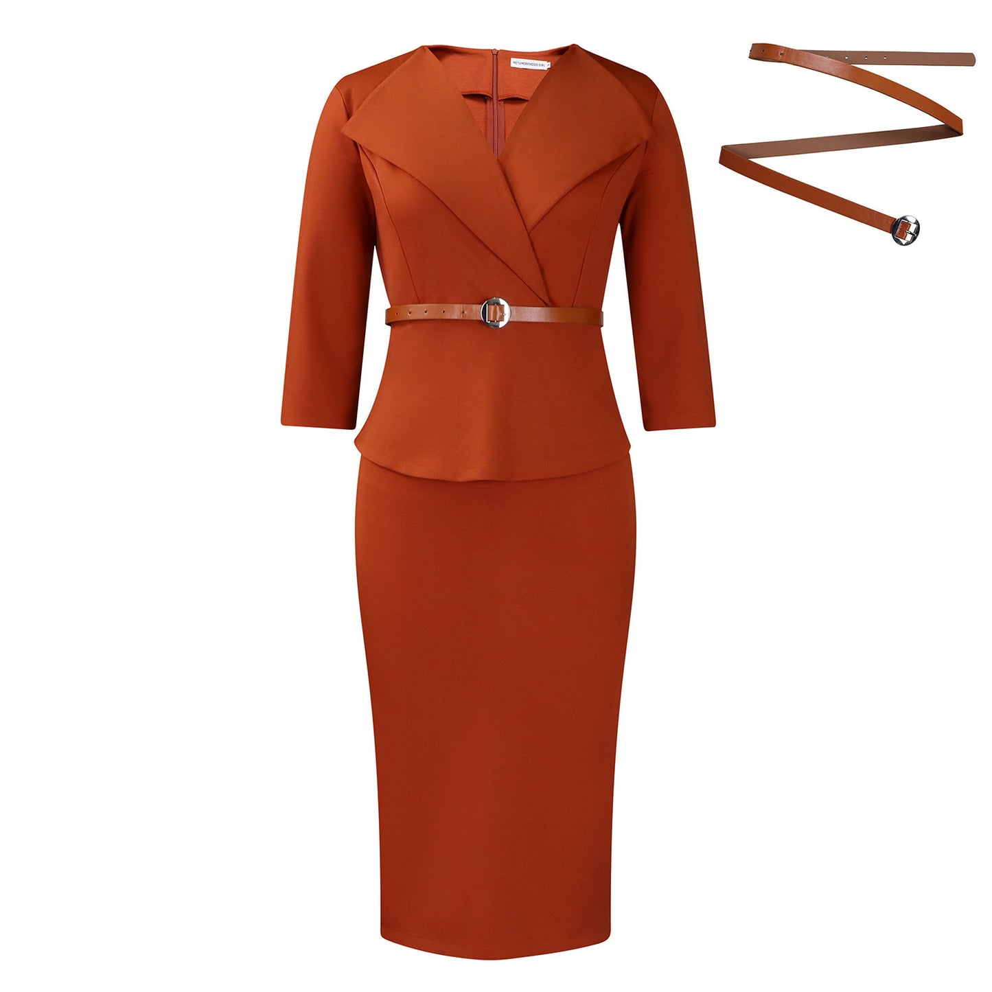 Fashion Large Lapel Waist-tight OL Dress