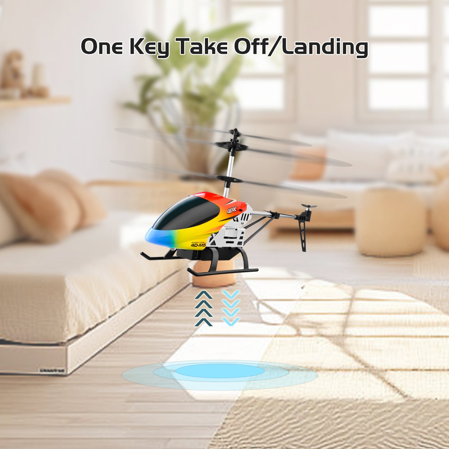 4DRC M5 RC Helicopter For Kids 3-12 And Beginners, Remote Control Helicopter With Altitude Hold, 2 Batteries With 30Mins Flight,Whole Alloy Toy.Logistics Is Randomly Sent By UPS,USPS,UNI.