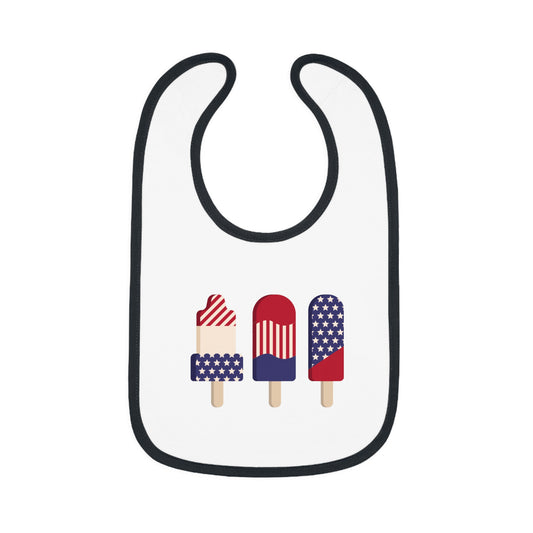 Baby Contrast Trim Jersey Bib