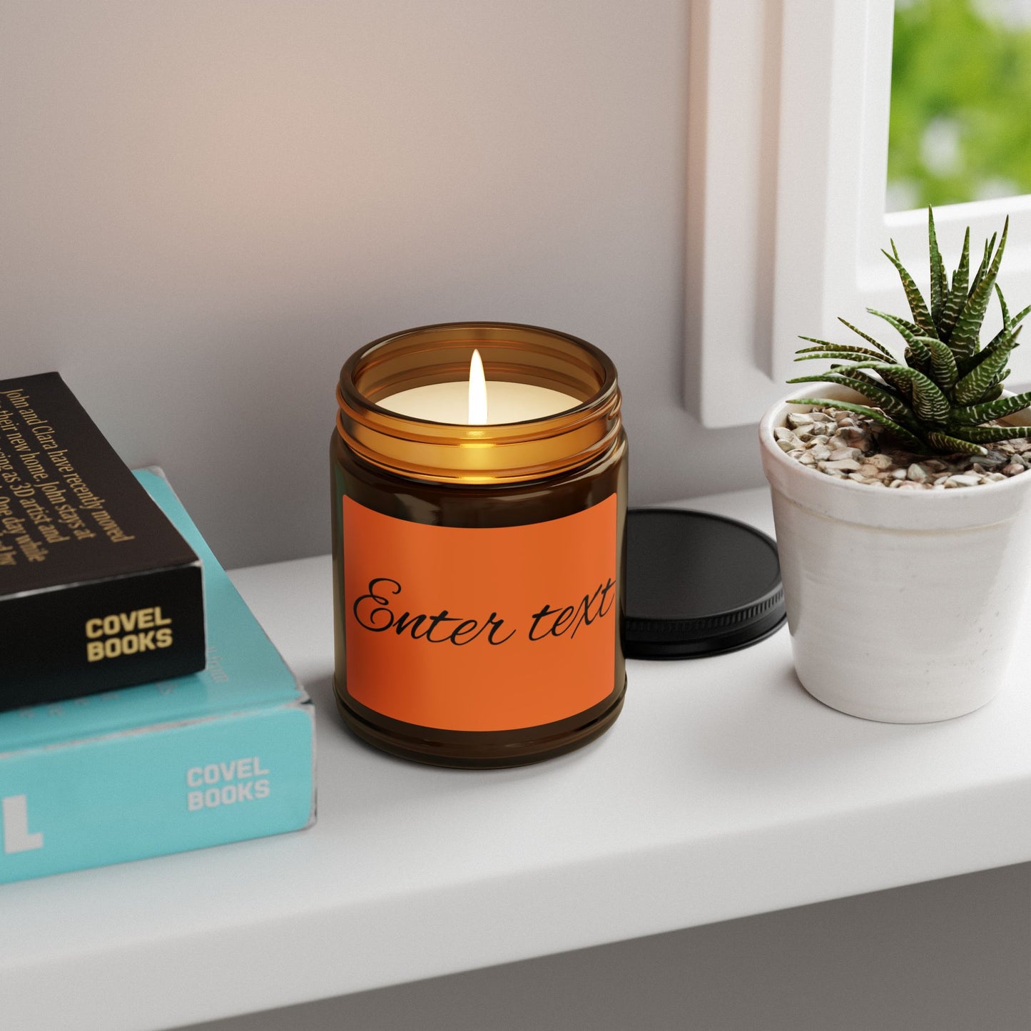 Scented Soy Candle (Multi-Size, Amber Jar)