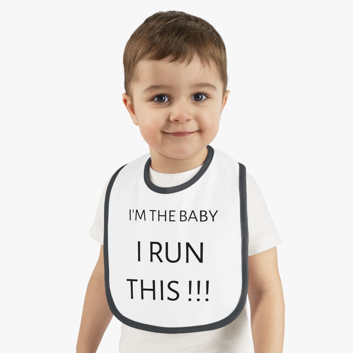 Baby Contrast Trim Jersey Bib