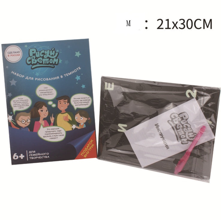 Educational Toy Drawing Pad 3D Magic 8 Light Effects Puzzle Board Sketchpad For 3+