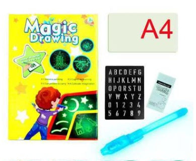 Educational Toy Drawing Pad 3D Magic 8 Light Effects Puzzle Board Sketchpad For 3+