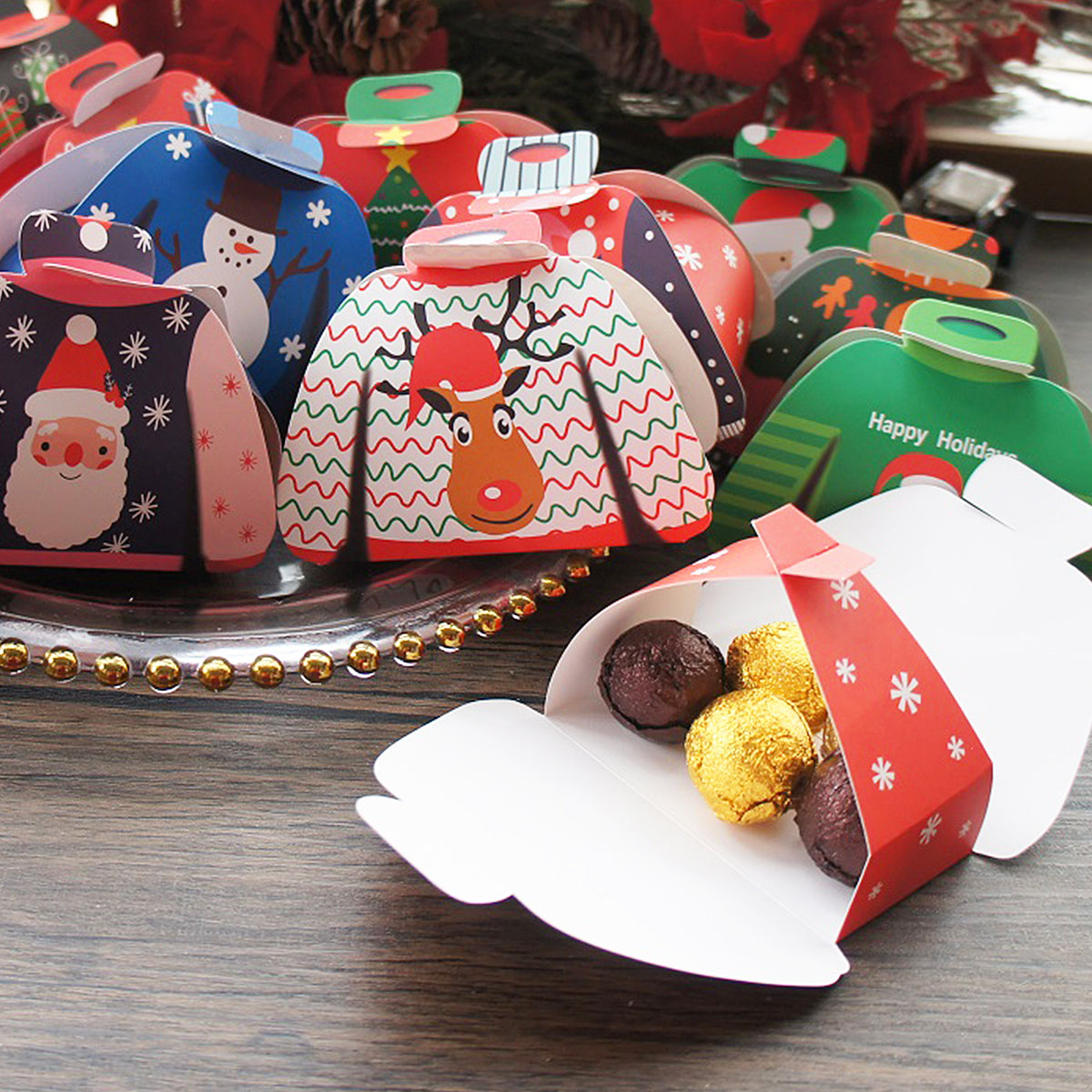 24PCS Christmas 3D Sweater Candy Boxes
