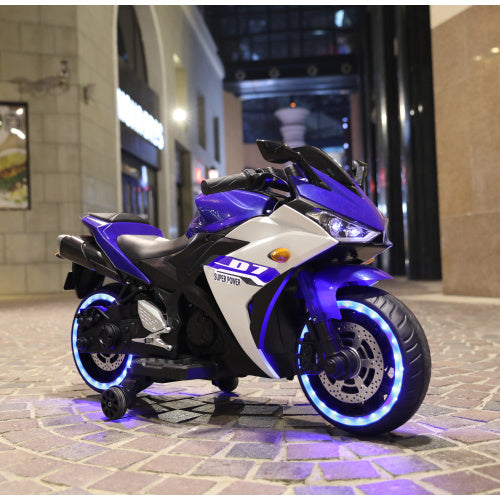 Electric Motorcycle  12V Kids Toys MotorcycleKids Electric Carelectric Ride On Toys For 3 4 5 6 Years Boys Girls With Training Wheelsmanual ThrottleDrive By Hand  Ighting Wheels
