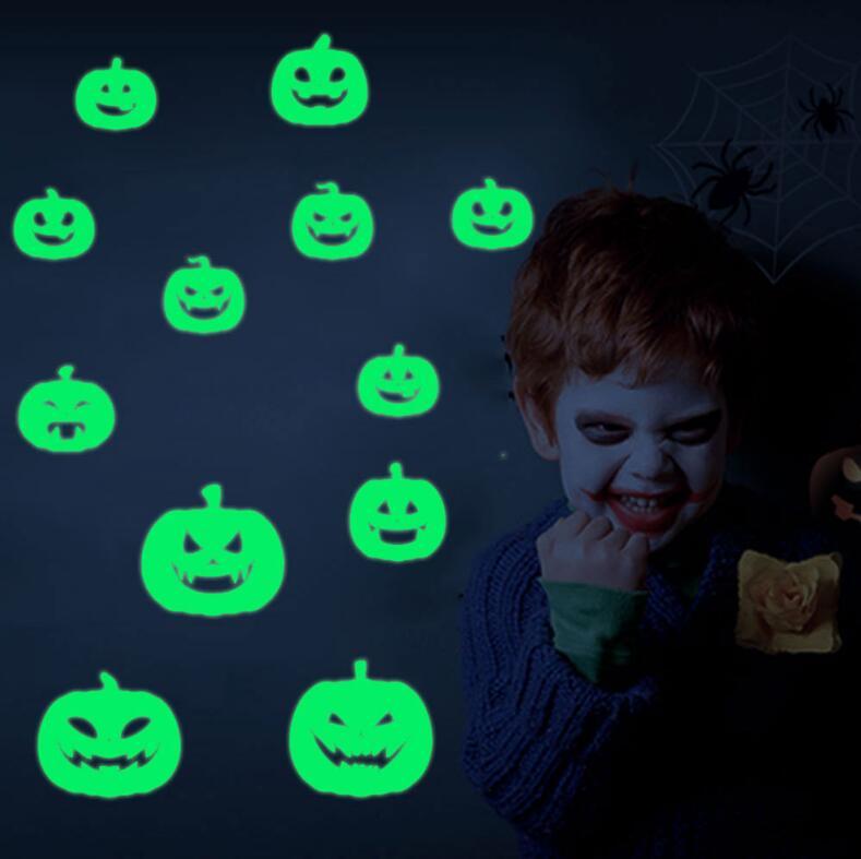 Halloween Luminous Carved Wall Stickers Fluorescent Stickers