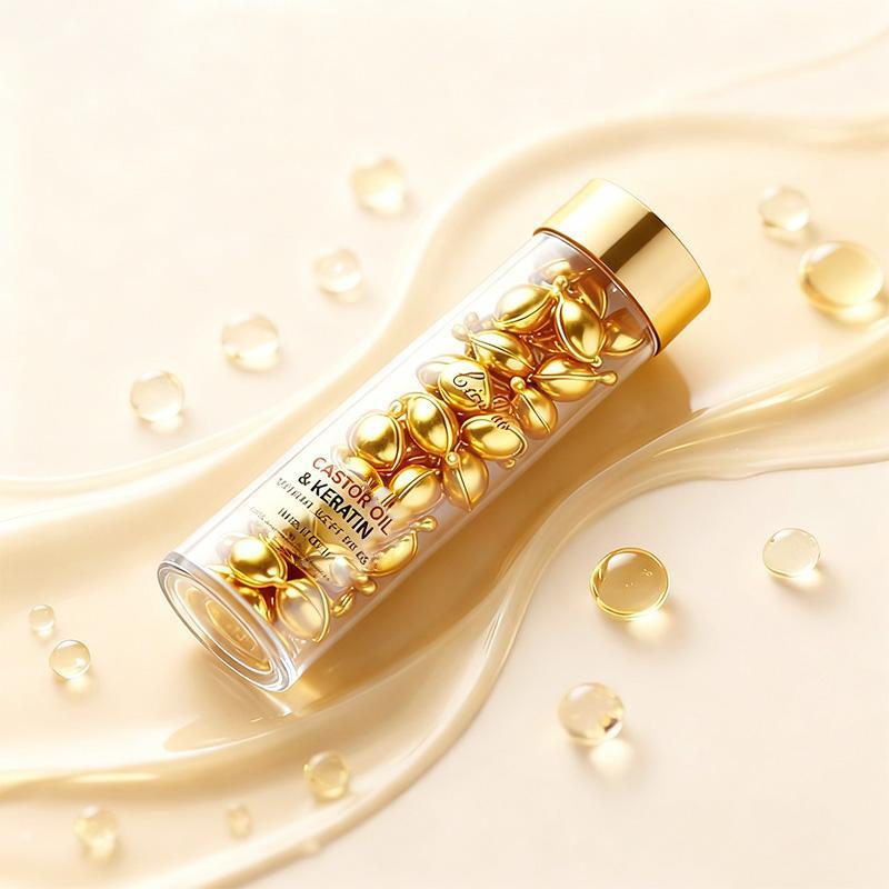 Hair Oil Capsules, Portable Individual Packaging, Essential For Business Trips And Travel, A Great Daily Hair Care Product, Suitable For Elegant Ladies.